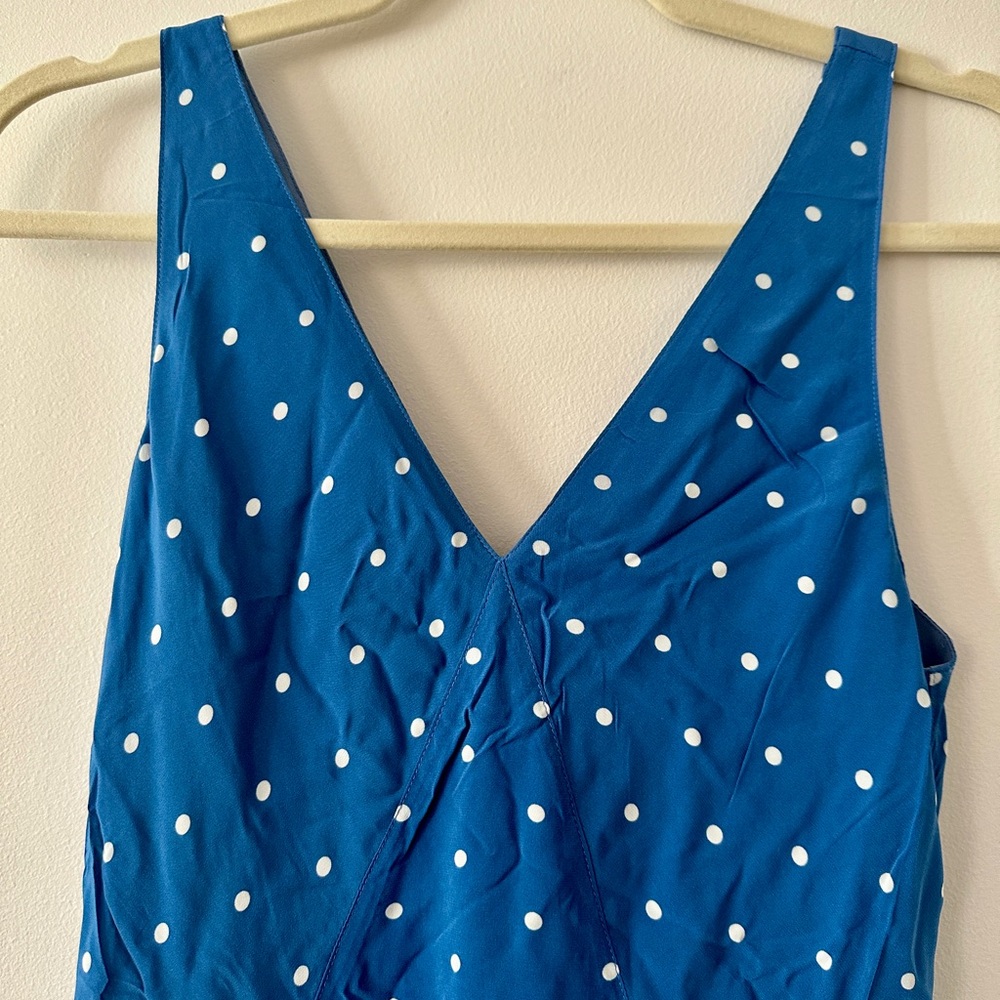 Alex Mill Blue Polka Dot Midi Dress - Picture 3 of 6